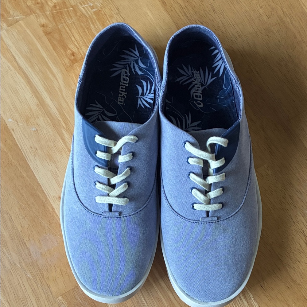 OluKai Light Blue Canvas Sneakers